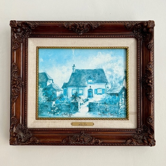 Authentic Limited Edition Signed Art Lithograph Tea Time by Marty Bell and Frame - Picture 1 of 12